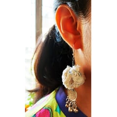 Juhi Malhotra-Fabric Pompom Earrings