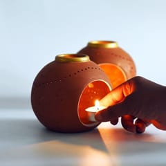 Craftlipi-GLO Candle Holder  Set Of 2 + 12 tealights FREE