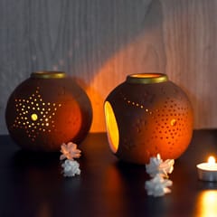 Craftlipi-GLO Candle Holder  Set Of 2 + 12 tealights FREE