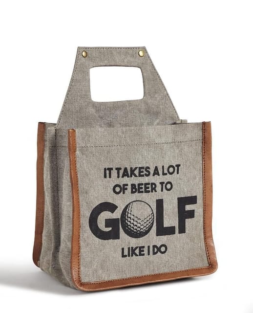 Mona B Golf Canvas Recycled Beer Caddy