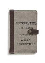 Mona B Retirement Bundle Pack of Canvas Recycled Luggage Tag & Passport Wallet