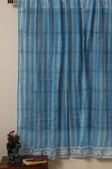 Sootisyahi 'Sky Weed' Handblock Printed Voile Cotton Door and Window Curtain Combo
