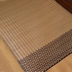 Dharini Madurkathi Floor Mat Natural Charcoal (3ft x6ft)