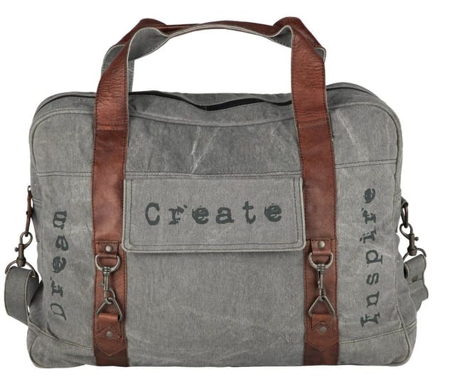 Mona B Upcycled Canvas Duffel Gym Travel and Sports Bag With Stylish Design for Men and Women: Dream