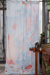SootiSyahi 'Dreaming Sky' Handmarble Printed Cotton Door Curtain
