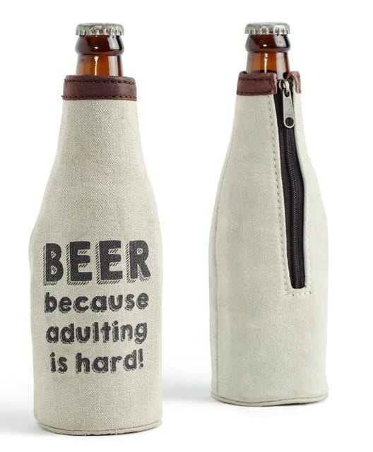 Mona B Pint Beer Bottle Covers with Stylish Printing for Men and Women: Adulting