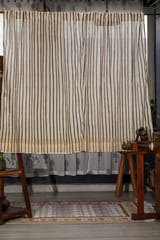 SootiSyahi 'Rising Ferns' Handblock Printed Cotton Window Curtain