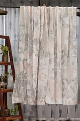 SootiSyahi 'Gray Fantasy' Handmarble Printed Cotton Window Curtain