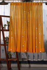 SootiSyahi 'Pastel Polka' Handblock Printed Cotton Window Curtain