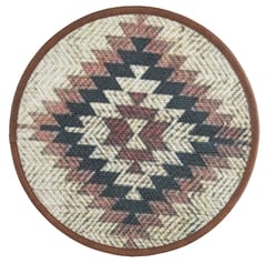 Mona B Set of 2 Printed Placemats, 13 INCH Round, Best for Bed-Side Table/Center Table, Dining Table/Shelves -  Aztec