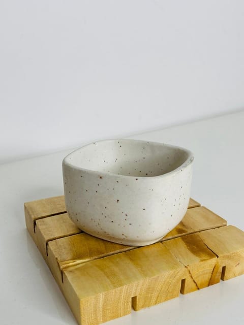 Country Clay-Chutney Bowl (White) Made of Ceramic by Country Clay