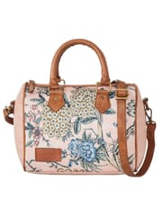 Mona B Canvas Small Vintage Handbag, Shoulder Bag, Crossbody Bag For Shopping, Travel With Stylish Design For Women (Pink, Kilim)
