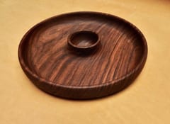 The Beehive India Large Chip & Dip Platter - Made of Sheesham/Rosewood