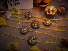 Terracotta by sachii-Om' Plantable Seed Rakhi Set of 5