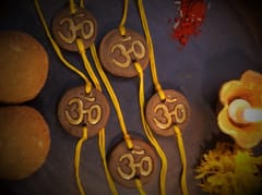 Terracotta by sachii-Om' Plantable Seed Rakhi Set of 5