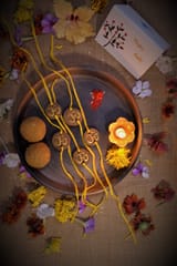 Terracotta by sachii-Om' Plantable Seed Rakhi Set of 5