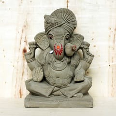 Craftlipi-Maharaja Ganesh | Eco Friendly - Water Soluble Ganpati Ji | Made of Pure Clay | By Craftlipi