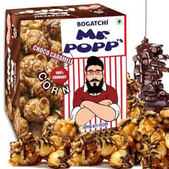BOGATCHI  Mr.POPP's Chocolate Crunchy Caramel Popcorn, HandCrafted Gourmet Popcorn, Best Birthday Gift for girlfriend , 375g + FREE Happy Birthday Greeting Card