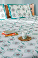 SootiSyahi 'Mughal Garden' Handblock Printed Cotton Bedsheet