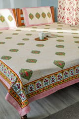 Sootisyahi 'Essence of color' Handblock Printed Cotton Bedsheet