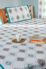 SootiSyahi 'Print Harmony' Handblock Printed Cotton Bedsheet