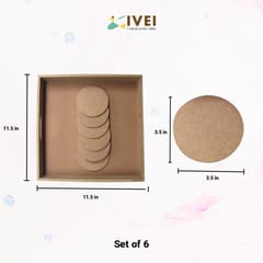 IVEI tray and  Round Coaster(set of 6)