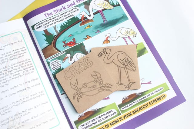 IVEI The Stork and the Crab - Workbook and 2 DIY Coasters - 4 to 7 yrs