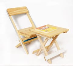 IVEI Pine Wood Kids Folding Table and Chair Set