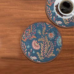 Mona B Set of 2 Printed Placemats, 13 INCH Round, Best for Bed-Side Table/Center Table, Dining Table/Shelves -  Amelia
