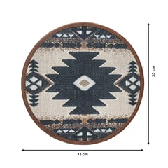 Mona B Set of 2 Printed Placemats, 13 INCH Round, Best for Bed-Side Table/Center Table, Dining Table/Shelves -  Geo