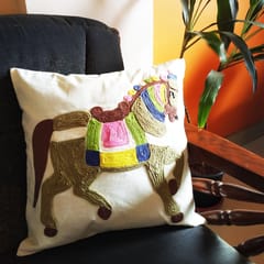 Juhi Malhotra-Rajasthani Horse Cushion Cover