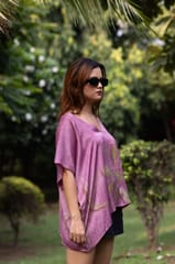 Kokikar - Pink Sheen Modal Flared Top