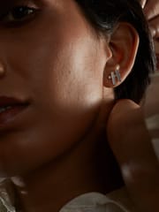 The Slow Studio - Strikethrough Earrings - Silver
