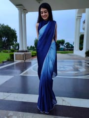 Dira By Dimple - Admiral Berry (Dual Shaded Satin Silk Saree)