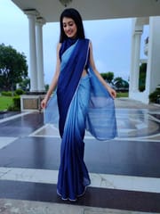 Dira By Dimple - Admiral Berry (Dual Shaded Satin Silk Saree)