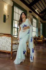 Dira By Dimple - Starlit Glamour (Hand Embroidered Chiffon Saree)