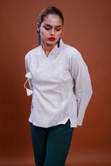 Inkriti - Tangaliya Dice Mughal Shirt White