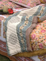 Hand Block Printed Ethnic Quilt