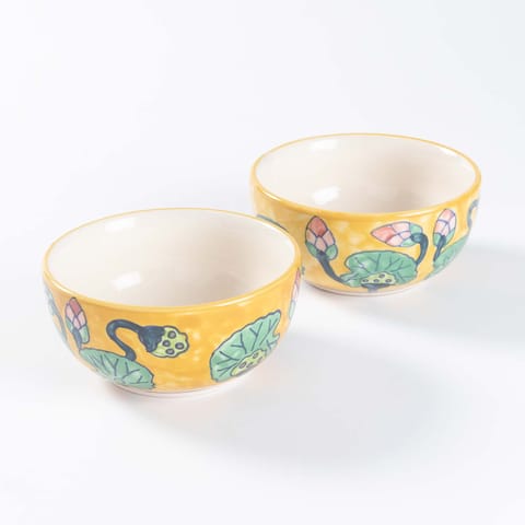 Eyaas - Handpainted Ceramic Cereal Bowl 5.5" - Set of 2