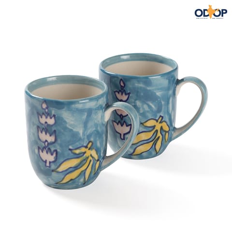 Eyaas - Handpainted Ceramic Mugs - Set of 2