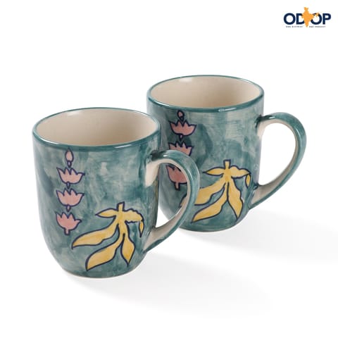 Eyaas - Handpainted Ceramic Mugs - Set of 2