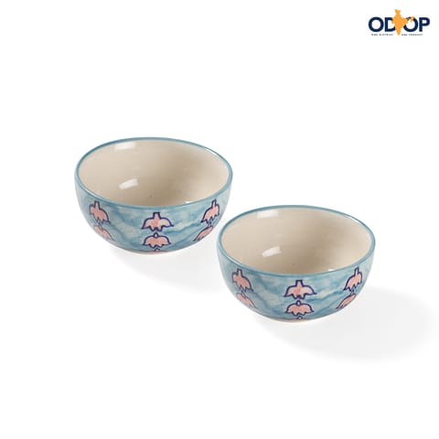 Eyaas - Handpainted Ceramic Portion Bowls - Set of 2