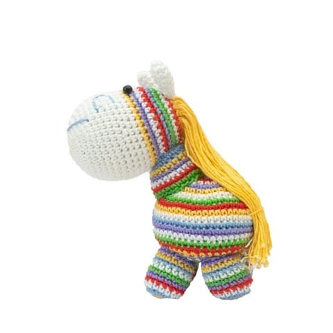Happy Threads | Rainbocw Pony | Child Friendly| Soft Toy | For Girls & Boys | Crochet Tiger