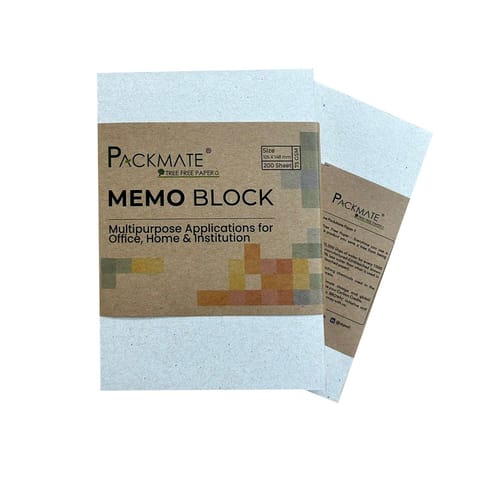 Packmate -  Memo Block (Pack of 5)  Made From 100% Recycled Paper