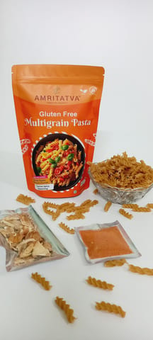 Amritatva - Gluten-Free Multirain Pasta with Spicy Seasonin and Oyster Mushroom Chunks 200 gm