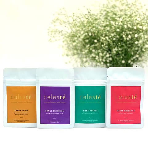 Celesté -Floral Tea Selection (Pack of 4)