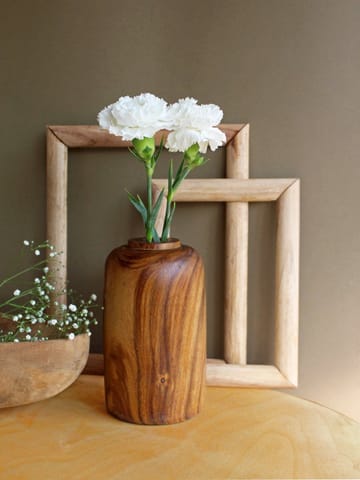 Studio Indigene - Tubular Vase | Made of Teak Wood