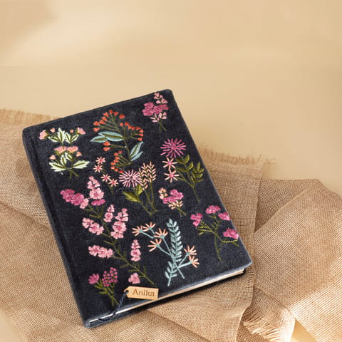 PaperMe - Flower Embroidered Hardbound Notebook