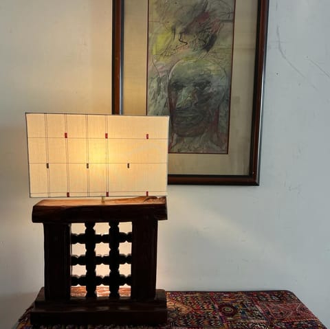 Khoj Crafts - Suboor  - Wooden  lamp