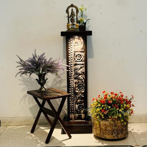 Khoj Crafts - Wooden pedestal : Ruhana 8